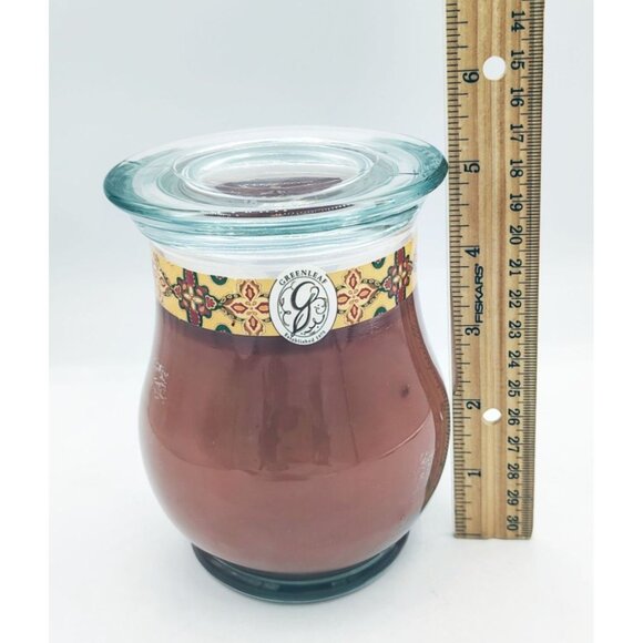 Scented Jar Candle Greenleaf Cinnamon Cannelé 14 oz Glass Aromatic Home Deco - Picture 2 of 12
